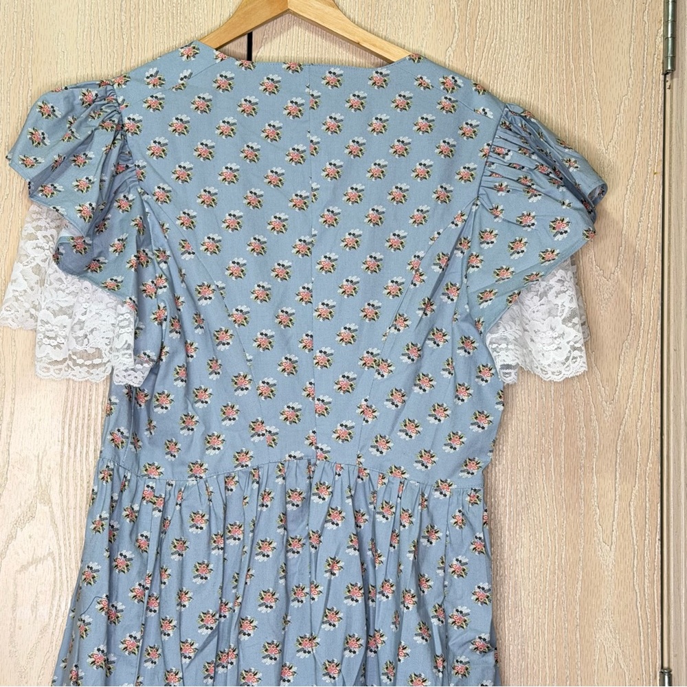 Recollection Mona Print Prairie Cottage Core Pioneer Vintage Style Cotton Dress - Picture 11 of 15